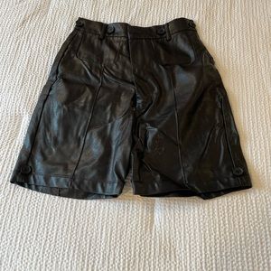 24ans women’s black faux leather shorts size medium